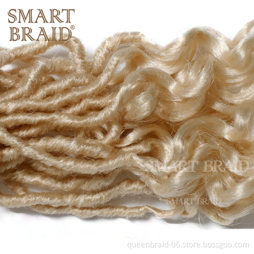 Goddess Nu Locs Crochet Hair with Curly End Natural Curly Dreadlocks Hair Ombre Faux Locs Crochet Braids 24" 21Strands/Pack
